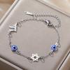 Dawapara Star of David and Chai Bracelet Hand Chain Jewish Hexagram Good Luck Judaica Jewelry Stainless Steel Jewelry