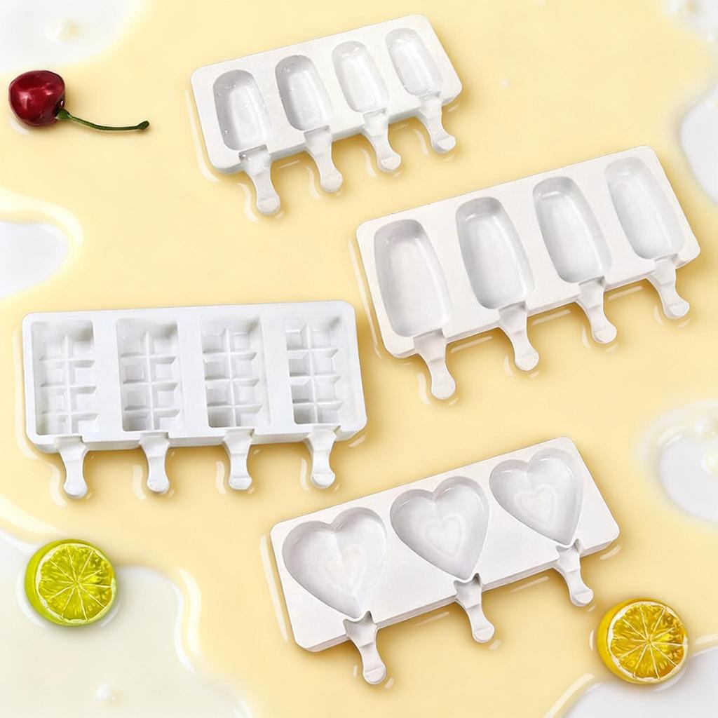 Oval Ice Cream Silicone Mold DIY Cheese Stick Popsicle Ice Cream Baking Cake Tool