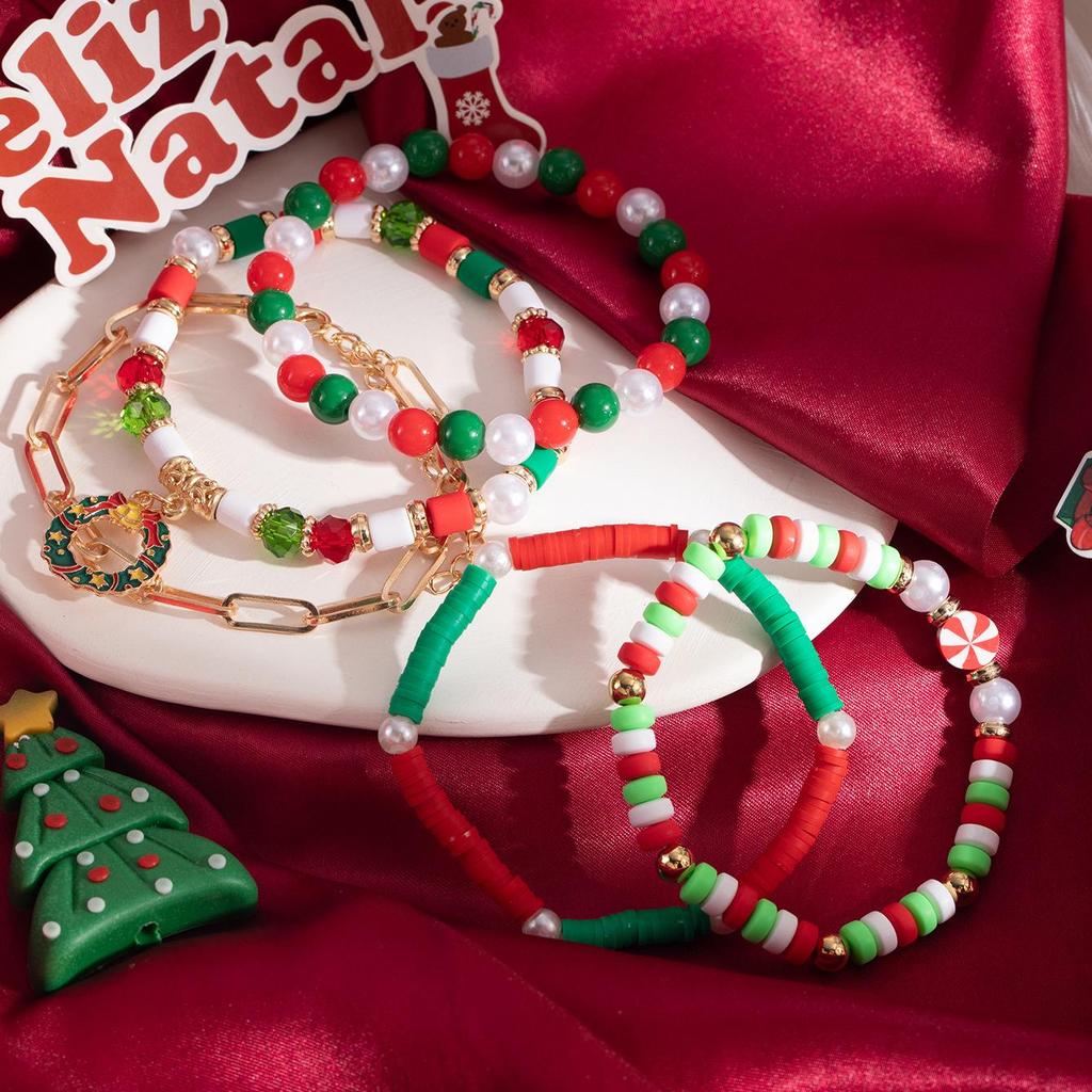 Европейский и американский рождественский браслет из бисера с оленями: Креативные женские праздничные украшения