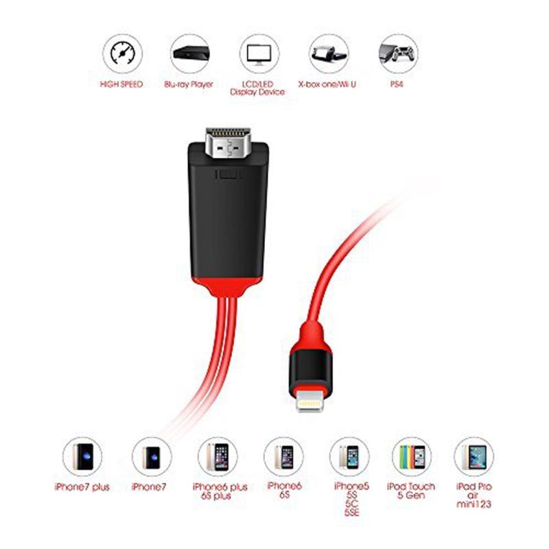 Кабель Lightning на HDMI 1080P Цифровой AV-адаптер Lightning на HDMI для