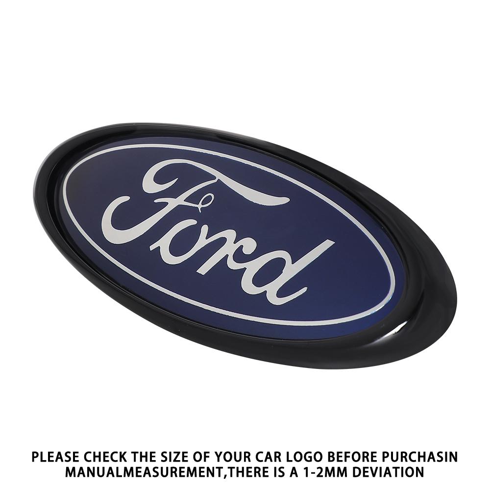 QVHI3 Car Front Hood Grille Emblem Bagde Sticker Cover Accessories Auto Styling For Ford Focus Kuga Mondeo SMax Fiesta Ranger Mustang