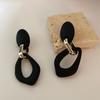Для женщин висячие серьги в стиле бохо Brincos геометрические модные украшения черные необычные серьги массивные серьги