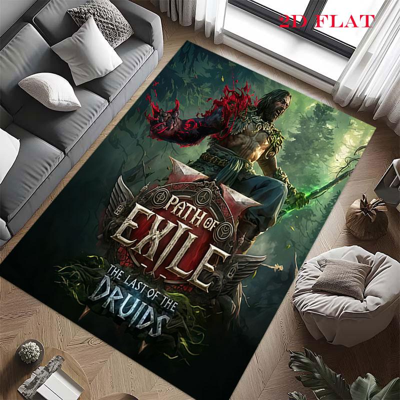 Ковер Path of Exile 2 для гостиной, спальни, дома, украшение для дивана, нескользящий коврик для детских игр
