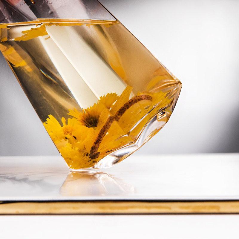 1 шт., 505 мл, акриловый стакан, многоразовая стеклянная посуда, стеклянная чашка ромбовидной формы, взрывозащищенная чашка из боросиликатного стекла, посуда для напитков