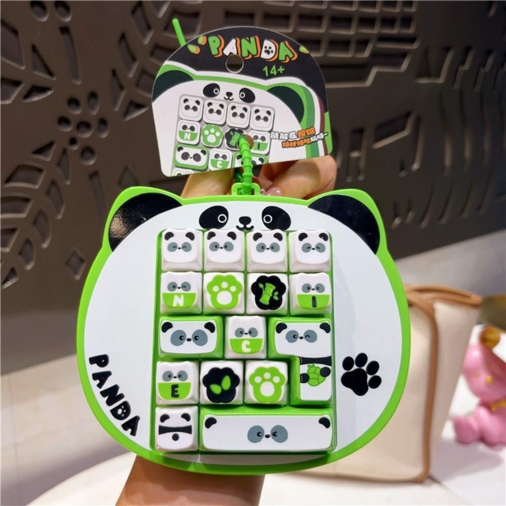 Pressable Keys Fingertip Button Keyring Cartoon Keyboard Clicker Keychain Backpack Decor
