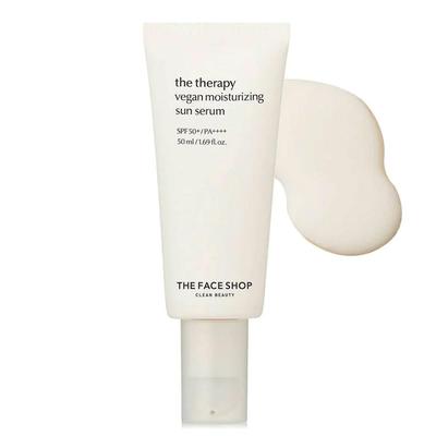 The Face Shop The Therapy Веганская увлажняющая солнцезащитная сыворотка 50 мл (SPF50 +)
