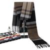 Men's Business Plaid Snood Scarf - Autumn/Winter Imitation Cashmere, Thick Brushed British Style