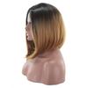 Lady Fashion Straight Wig Short Blonde Wigs Black Roots Synthetic Ombre Bob Hair Daily Cosplay Party Wig for Women Heat Resistant Wig