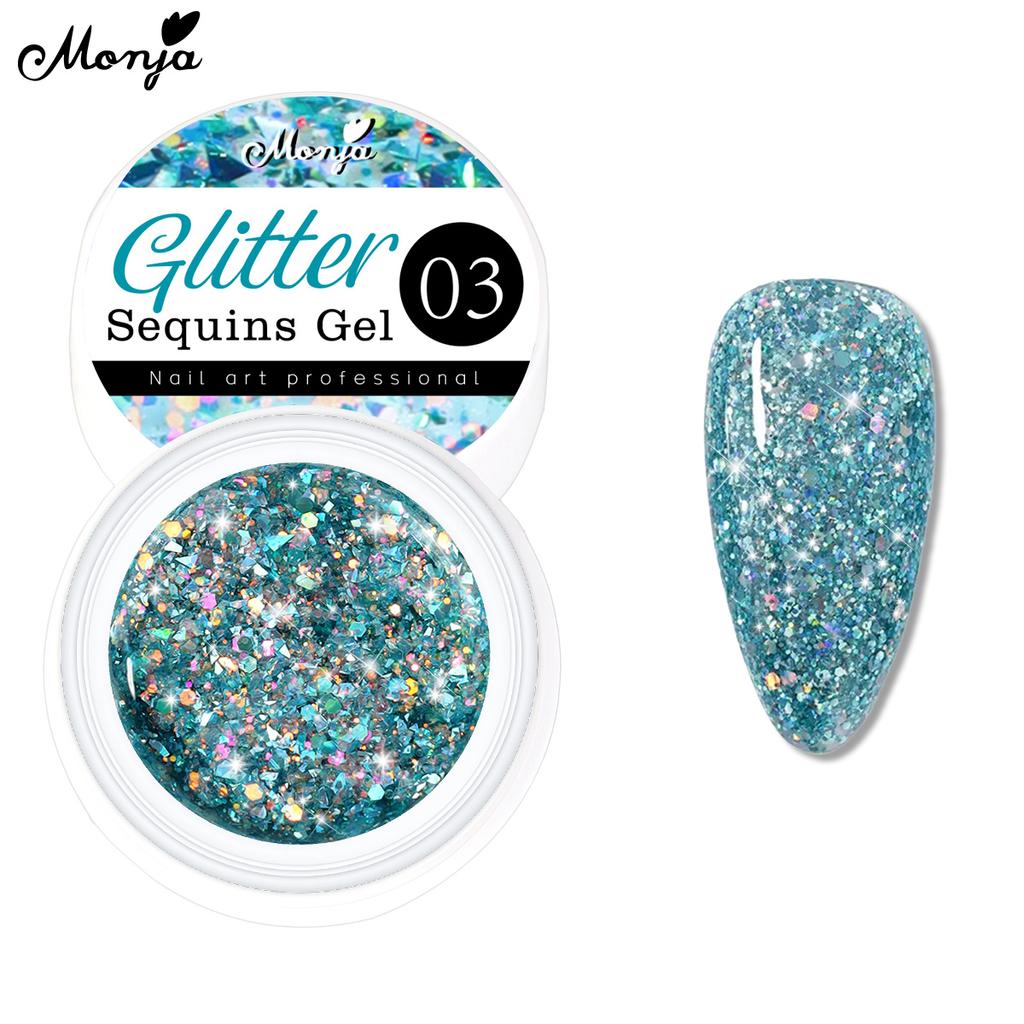 monja 5 мл/банка гель для ногтей Звездный УФ-лак сияющий блеск Светоотражающие блестки отмачиваемый лак для салона DIY Маникюр Рисунок Инструменты для дизайна