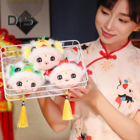 Подвеска в виде плюшевой змеи, мультяшная змея, брелок для ключей, талисман со знаком зодиака, кукла для китайского Нового года