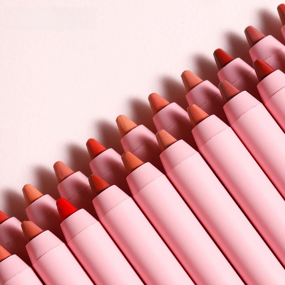 Карандаш для губ Водостойкая матовая матовая бобовая паста Color Hook Line Lip Lipstick Pen Пена-карандаш Не выцветает Карандаш для губ