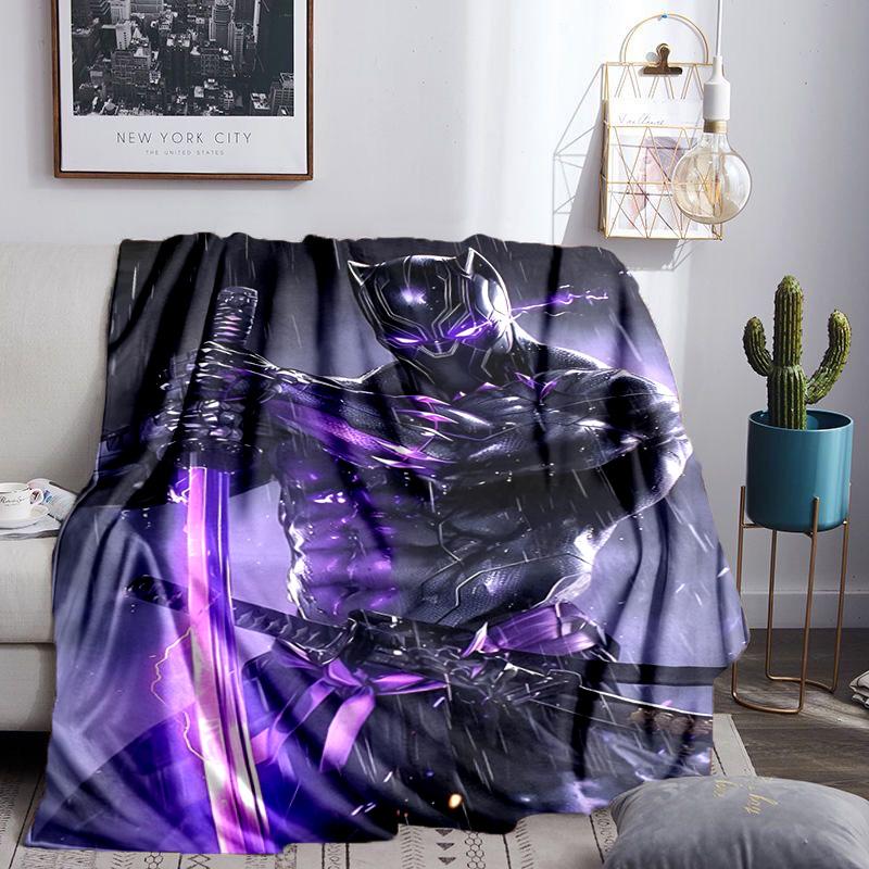 Panther In Action Throws Blanket Flannel Blankets Plush for Couch Bed Gifts for Men Women Travel picnic blanket Christmas fan gifts