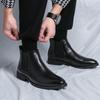 High-top Leather Shoes 2025 Autumn and Winter Men's Short Boots Business Pointed High-top Leather Boots Martin Boots Foot Boots Chelsea Men