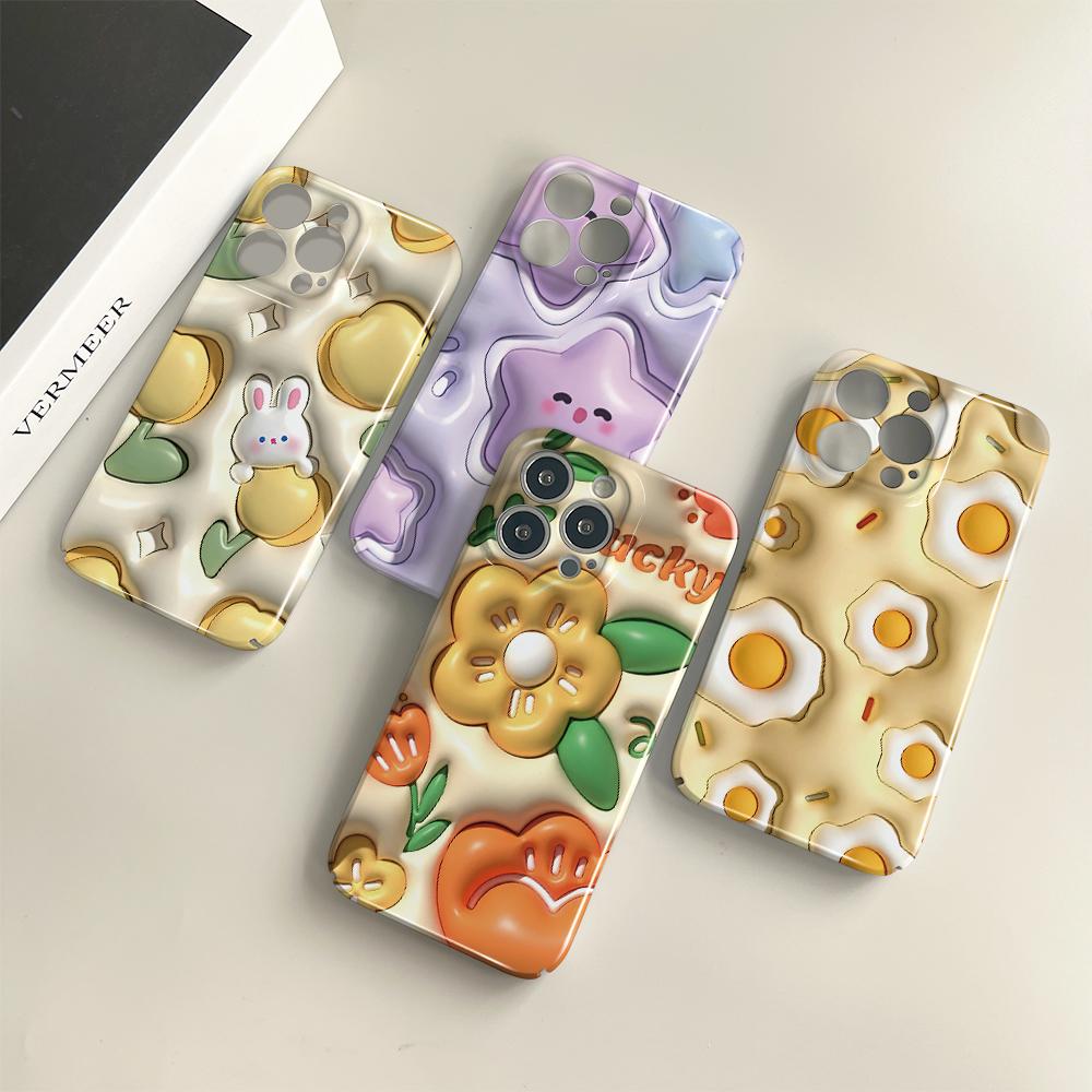 Для iPhone 16 Samsung S23 A23 A52 A33 A73 A53 Huawei Xiaomi Redmi OPPO Vivo стереоскопический стиль цветочный дизайн полная защита камеры жесткий чехол для телефона