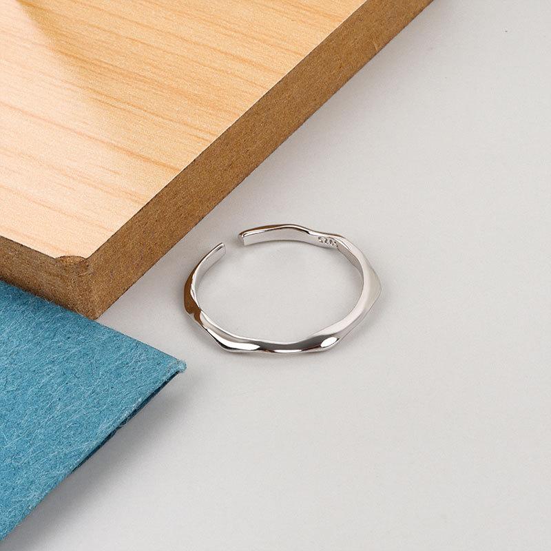 Minimalist Fashion Adjustable Open Index Ring Unique Personalized Simple Versatile Jewelry For Women And Men