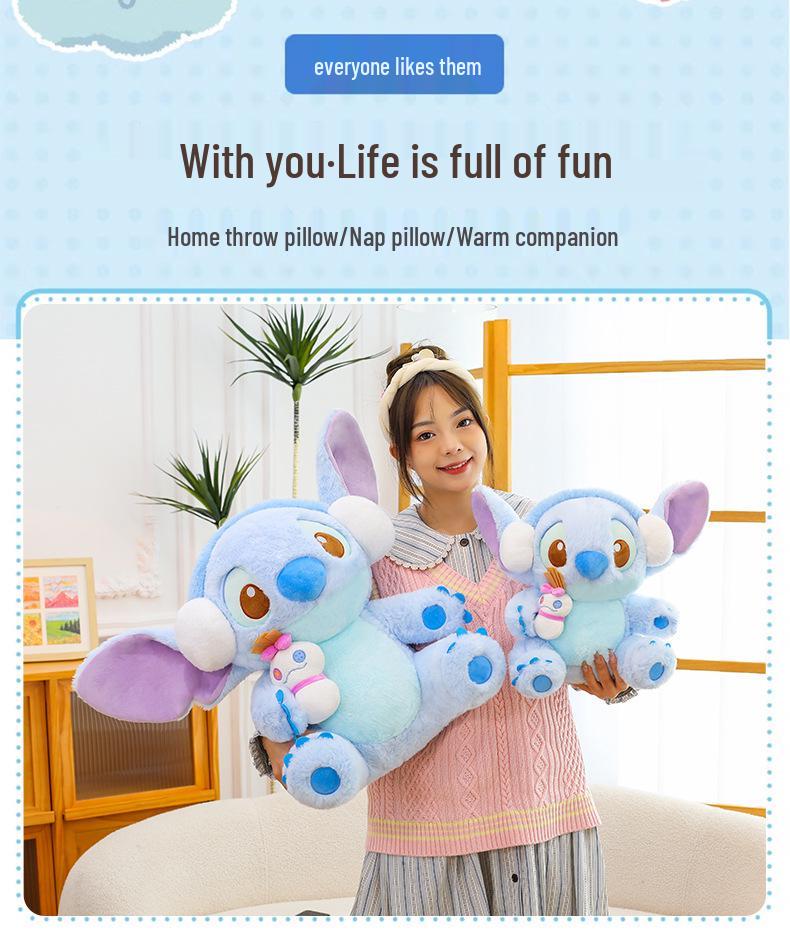 Мультяшная Девочка Зимняя Стежок Плюшевая Подушка Кукла Подарок на День Рождения