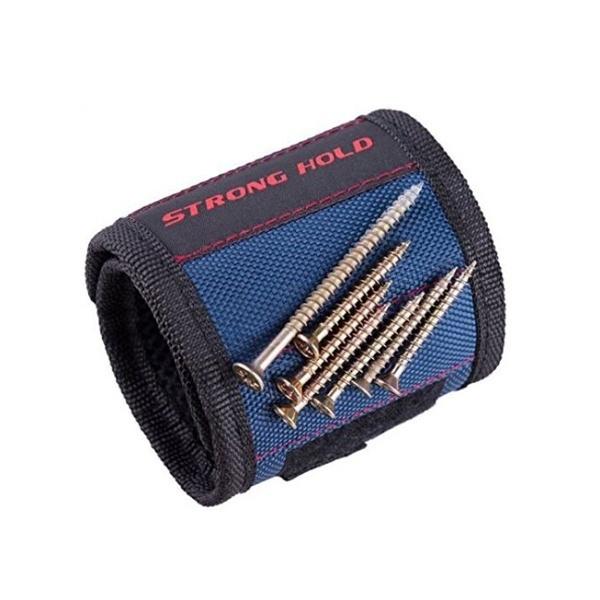 Magnetic Wristband with Strong Magnets for Holding Screws, Nails, Drill Bits Great for Your Tool Bag