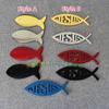 1PC 3D Christian Jesus Fish Symbol Logo Car Emblem Badge Sticker Decal Auto Styling Decoeation Tools Accessories