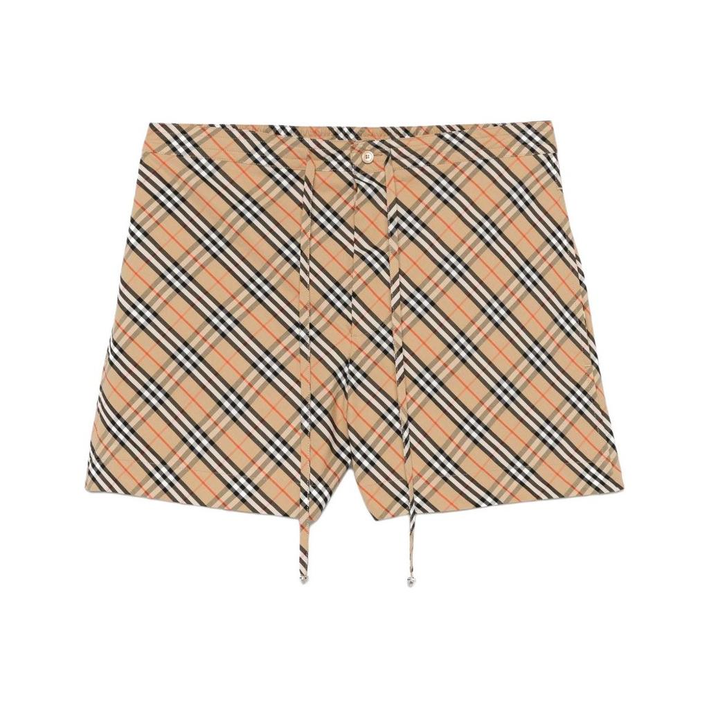 Burberry Check Printed Drawstring Shorts 81069431