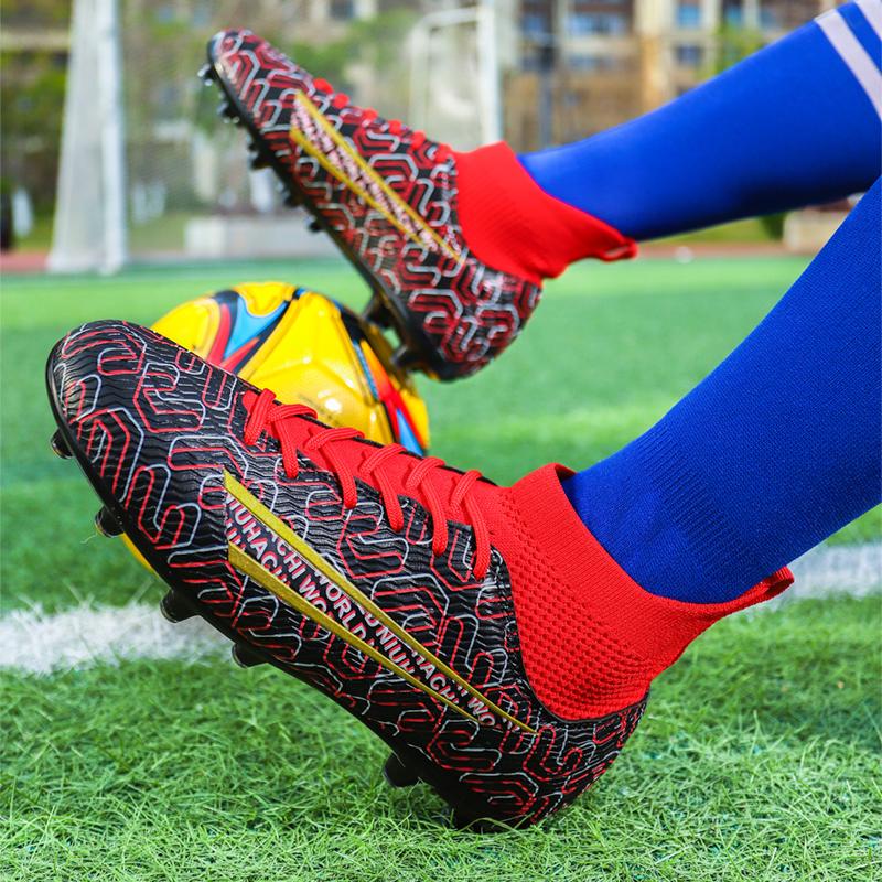 33-36 Мужские детские футбольные бутсы для молодежи с длинными шипами Спортивные футбольные бутсы большого размера Молодежная спортивная обувь