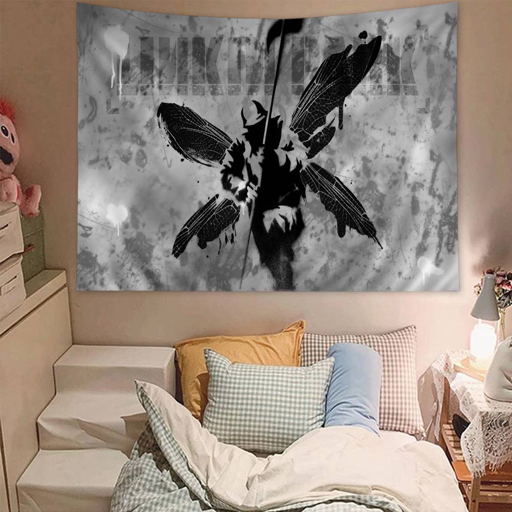 Hot Band LLinkin PPark Colorful Tapestry Wall Hanging Hanging Tarot Hippie Wall Rugs Dorm Wall Art Decor