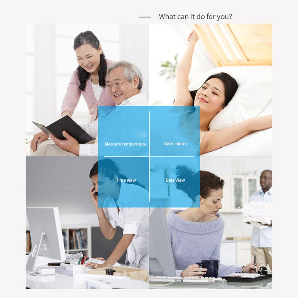 Автомобильные часы-термометр 2 в 1 Цифровые часы и измеритель температуры с ЖК-дисплеем с подсветкой Переключение 12 ч/24 ч для