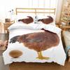Пододеяльник с изображением фермерской курицы King Queen, комплект постельного белья с изображением милого цыпленка, семейное одеяло с изображением животных, 2/3 предмета из полиэстера, покрывало