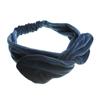 VINGTAINE Velour Wide Turban Simple Cross Wired Hair Blue Hairband, Accessory, H7180-BL,