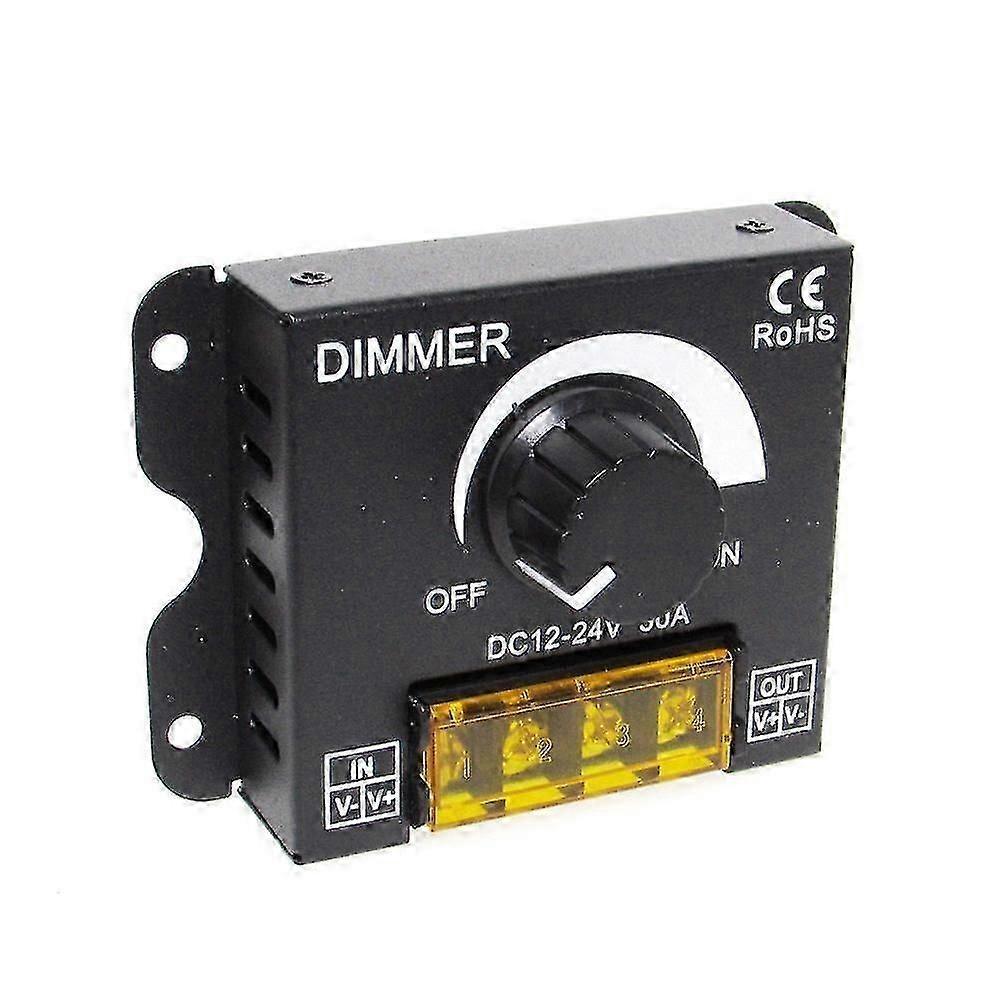 Dc 12v 24v Led Dimmer Switch 30a 360w Voltage Regulator Adjustable Controller For Led Strip Light Lamp Led Dimming Dimmers