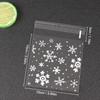 100 шт./упак. снежинка пластиковая упаковка для конфет, печенья, закусок, самоклеящиеся подарочные пакеты для дома, свадьбы, дня рождения, вечеринки