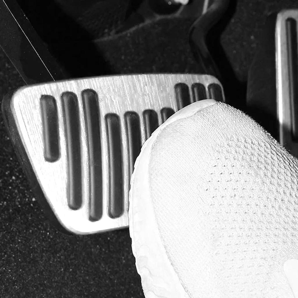 3Pcs Aluminum Alloy Pedal Cover for Toyota Camry 2018 No Drilling Aluminum Brake and Accelerator Pedal Covers,Silver