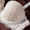 Women's Lace Bra For Female Sexy Small Chests Gathering Round Shape Cup Brassiere Steel Ring Push Up Tops Bras Intimate Lingerie