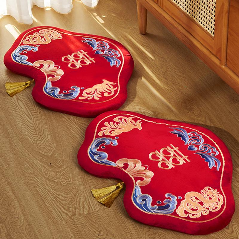 Коленные подушечки для свадьбы для жениха и невесты: Утолщенные Красные Подушки для Чайной Церемонии