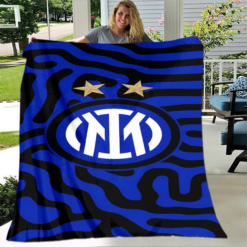 1pc Blanket Inter Milan logo1 Print Design, Lightweight Blanket for Sofa, Bed- Soft &Warm, Gift for All Seasons like Christmas, Halloween