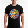 Sprinkles Spheres Multicolored Candy Photo Pattern Tshirt Summer Casual Cotton Tee Oversized Streetwear Tops 100 Cotton