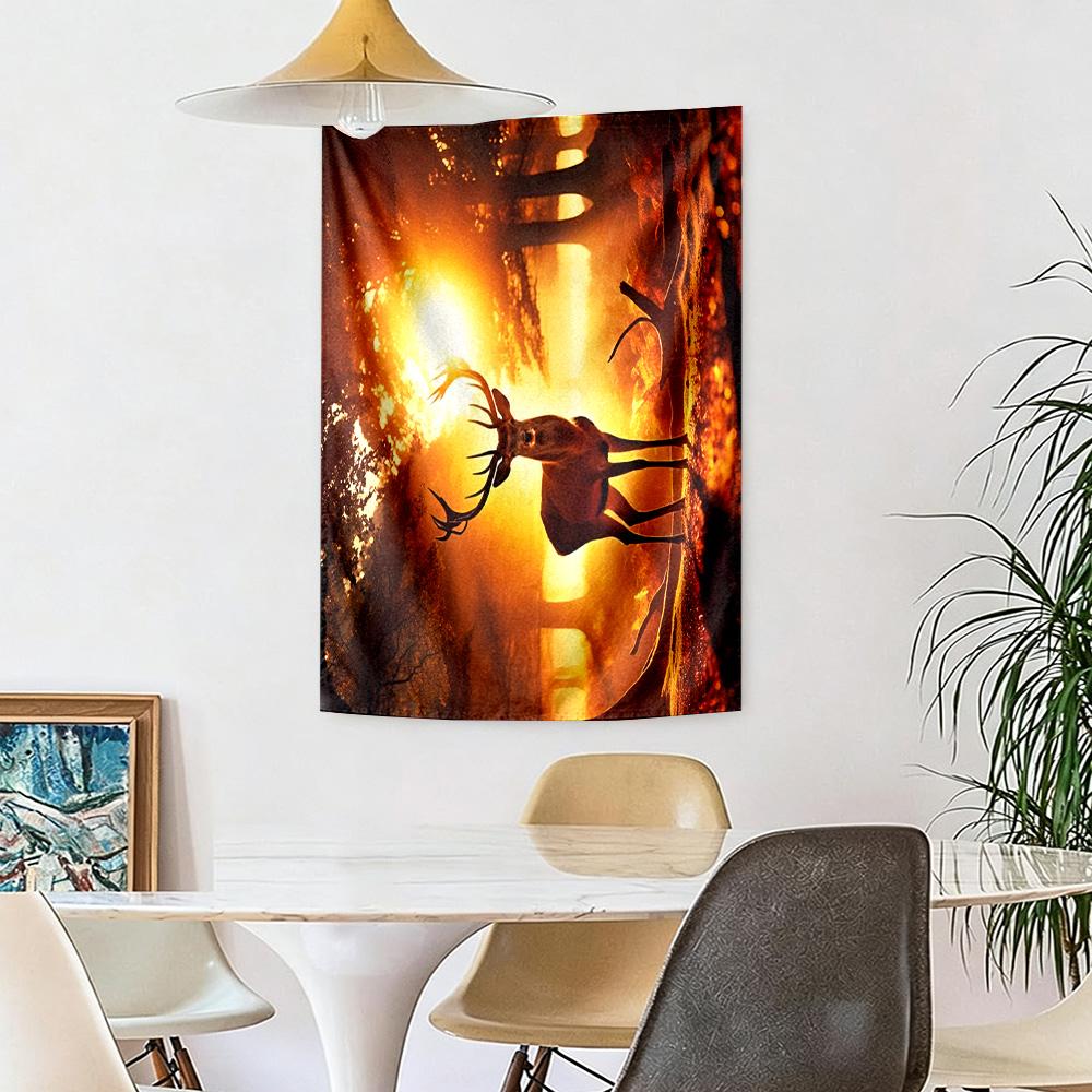 Deer Wall Decor Tapestry Art For Pet Memorial Birthdaywedding Party Backdrop Family Gift