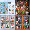 Christmas Festive Pvc Decals Decoration With Santa Reindeer Snowflake Snowman