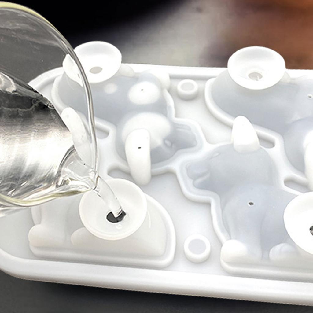 Cute Ice Cube Tray Silicone Mold Silicone Ice Cube Trays Dog Shaped Ice Cube Molds for Drinks Cocktails Juice Beverage