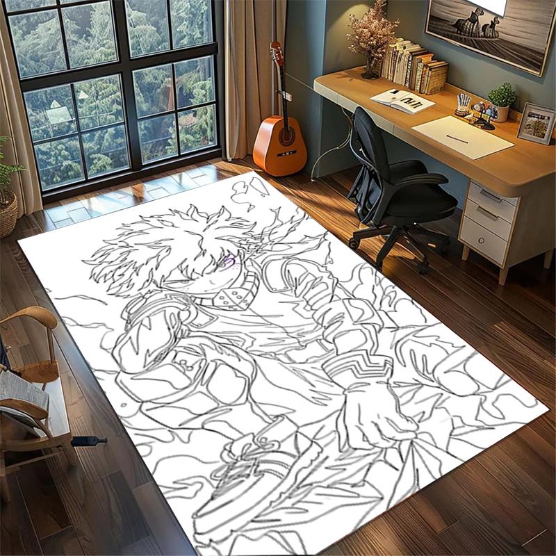 My Hero Academia Non Slip Bedroom Carpet Large Washable Area Rug Gamer Room Decor