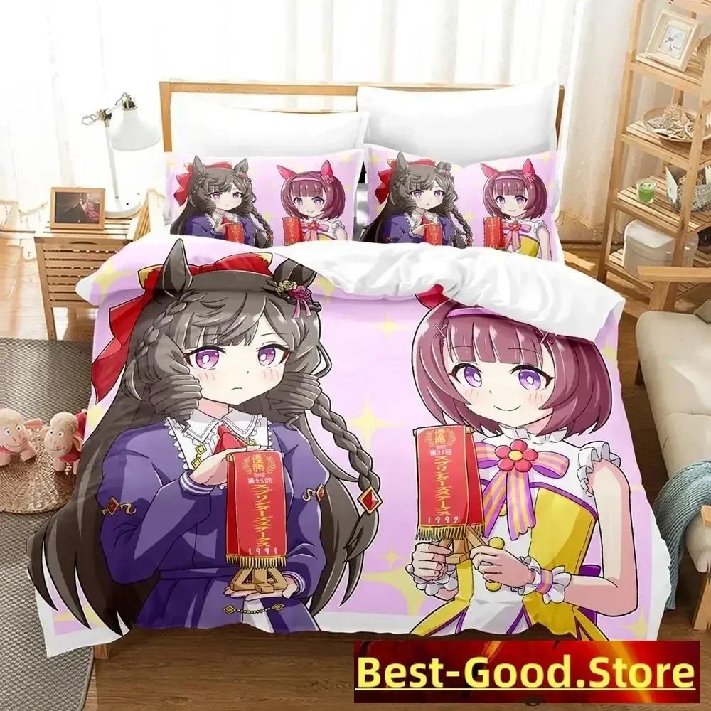 Новый комплект постельного белья Nekopara Ova Пододеяльник Простыня Набивной комплект для кровати Наволочка Кровать Полный Размер Квин-сайз Кинг-сайз Одеяло Спальня