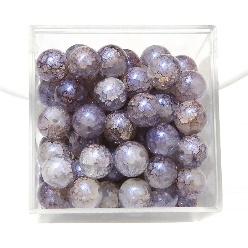 10 мм стеклянные бусины-попки Halo Inside Broken Round Бусины из глазури Ретро-бисер ручной работы Diy Ice Crack Jewelry Бусины-попки для изготовления ювелирных изделий