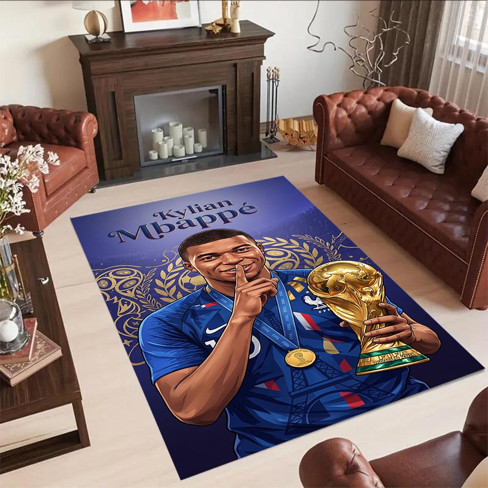 Mbappe Personalized Text Floor Rug Office Rug Perfect For Dormitory Balcony Outdoor Study Room Antislip Carpet Decorate Offices