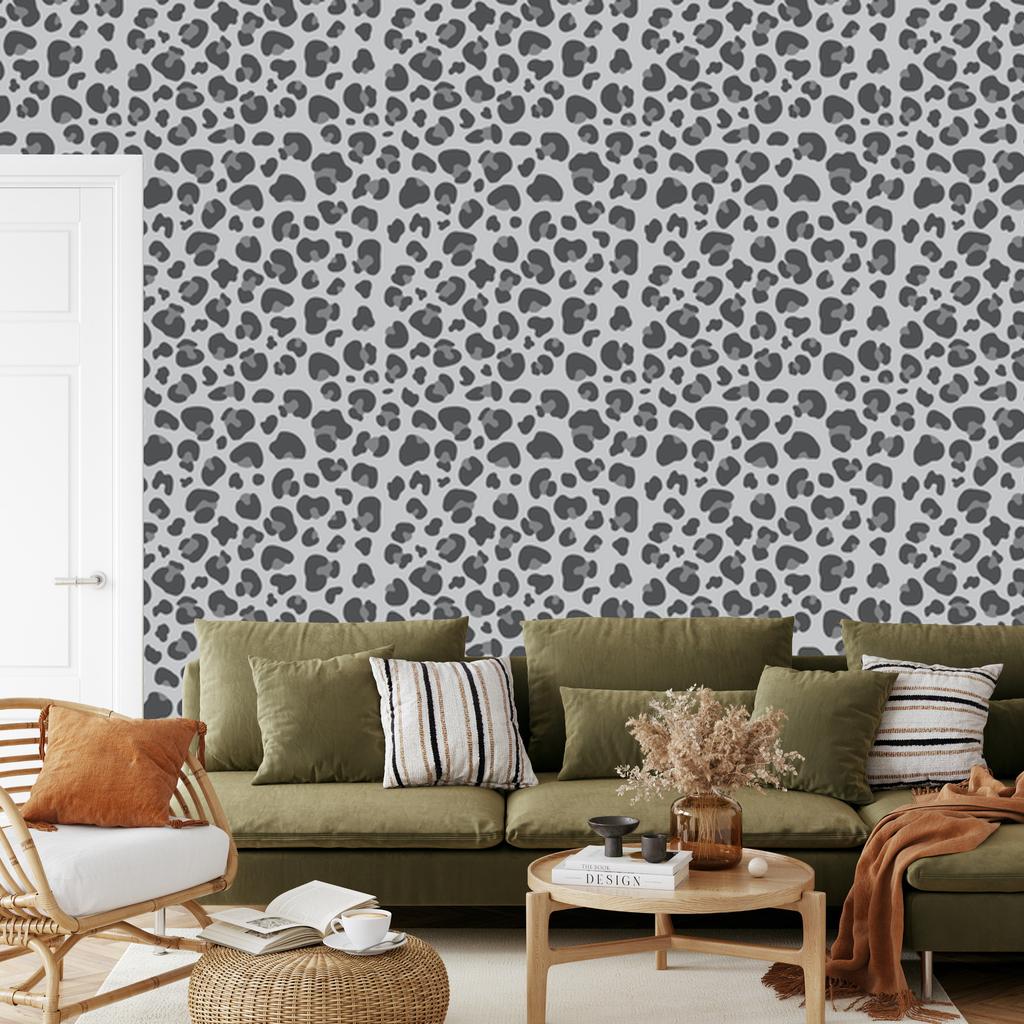 Gray Leather Wallpaper Gray and Light Gray for Living Room and Bedroom 50x1000