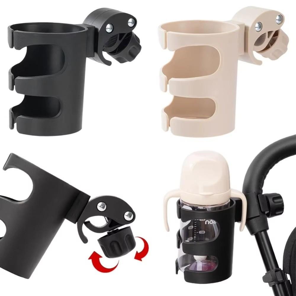 Multifunctional Baby Strollers Cup Holder Black Plastic Adjustable Cup Holder for Bicycle