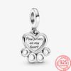 New Arrival 925 Sterling Silver Little Yellow Duck Pink Air Balloon Charm Fit Fashion Bracelet Necklace Jewelry Gift Making