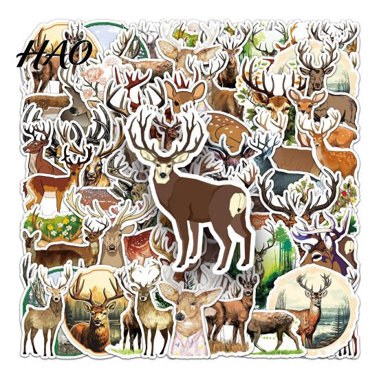 Deer Stickers 50 Pcs Stickers, Waterproof PVC Decals, Forest Animal Creative Crafting Decorative for Scrapbooking, Cup, Laptop, Mobile Phone,