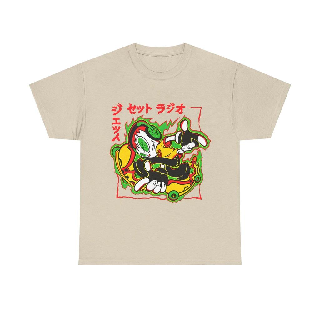 Classic Nostalgic Games Jet Set Radio Peripherals Print Tshirt Unisex Women Oversized Wind Tee Crewneck Cotton Casual Harajuku Top