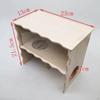Hamster Hideout Cage, Pets Wooden House with Ladder, Small Animal Habitat