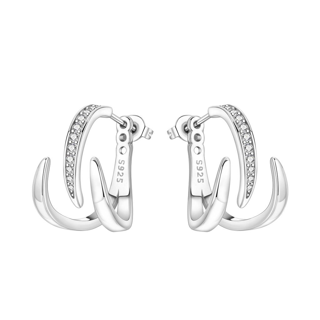 Orstarry S925 Silver Gold Classic Knot Stud Earrings For Lady S925 Jewelry Party Anniversary Trendy Gifts