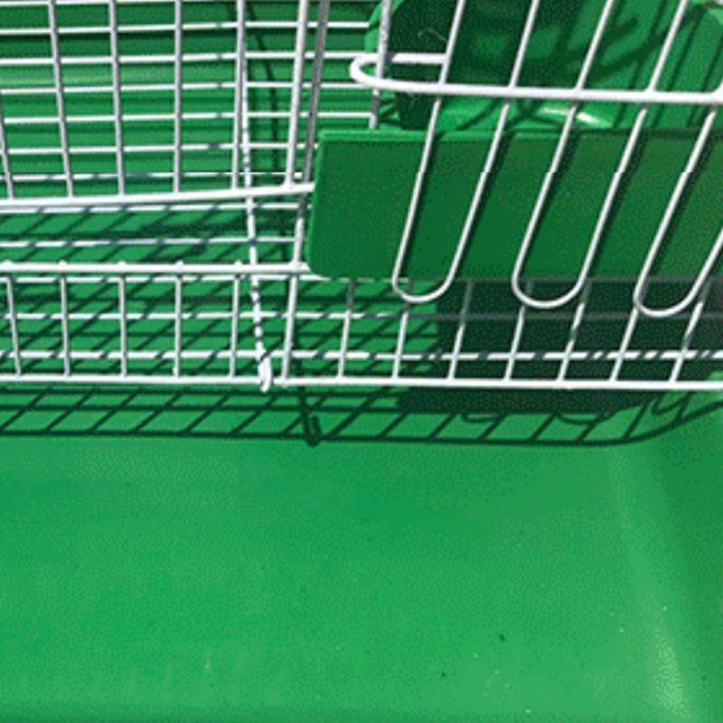 Прямоугольная маленькая клетка из проволоки для мелких птиц и канареек Rekord, оснащенная жердочкой и 2 полукруглыми